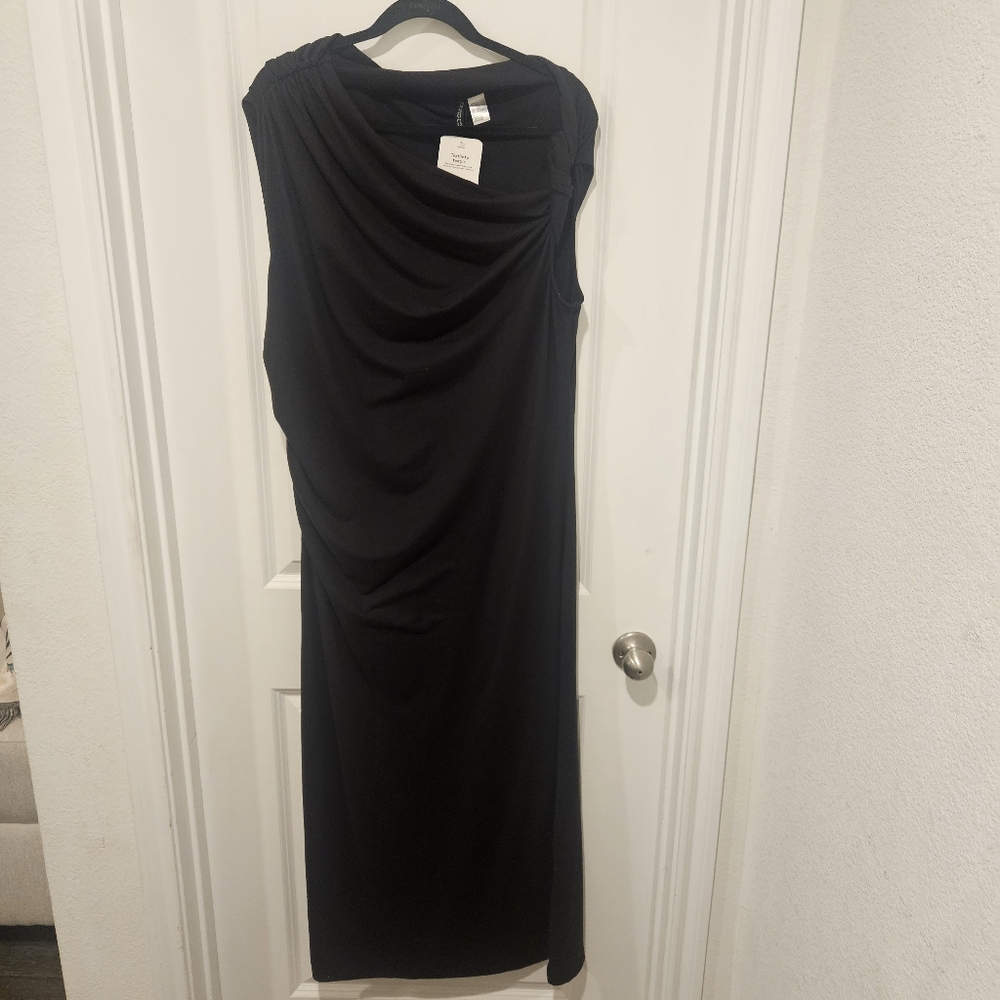 NWT Twist-Detail One-Shoulder Dresd Black Size XXL - Picture 2 of 9
